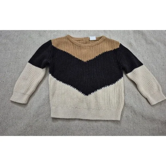 H&M organic cotton multicolor sweater size 6-9 months