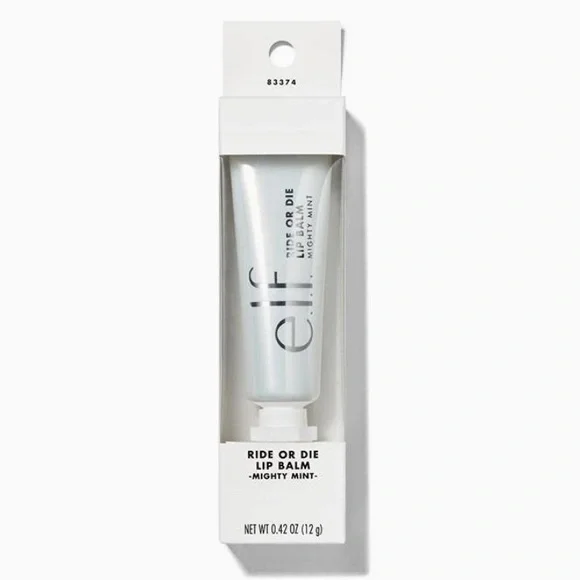 e.l.f. Ride or Die Lip Balm Sheer Finish Mighty Mint 0.42 Oz (Discontinued)