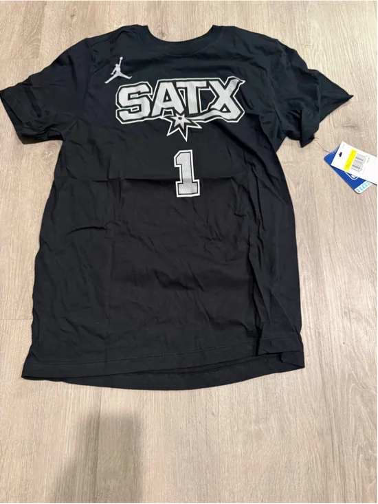 Men's Jordan San Antonio Spurs SATX Victor Wembanyama #1 Short Sleeve Tee S