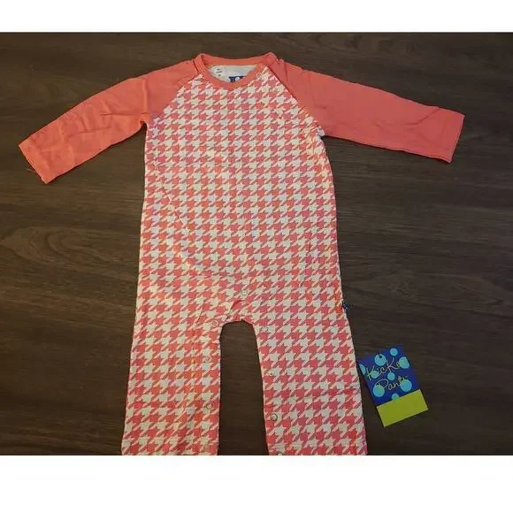 NWT Kickee Pants English Rose Raglan Romper 0-3 months