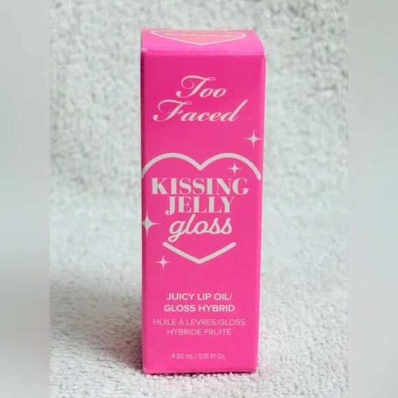 Too Faced Bubblegum Kissing Jelly Lip Oil/Gloss - NIB