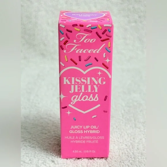 Too Faced Birthday Cake Kissing Jelly Lip Oil/Gloss - NIB