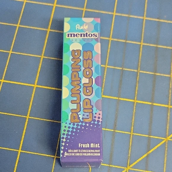 Rude Mentos Beauty Plumping Lip Gloss Fresh Mint New Tube In Box