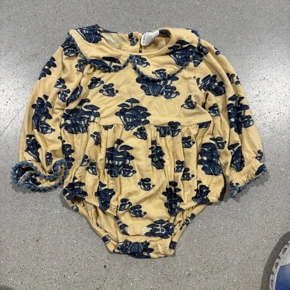 Kate Quinn Bamboo Floral Long Sleeve Baby Romper 6-12 months