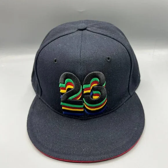 Air Jordan 23 Hat Men 7 3/8 Navy‎ Blue Embroidered Logo Jumpman Fitted Cap