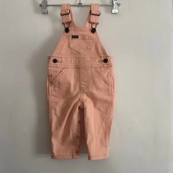 WRANGLER | Baby Pink Overalls / Dark Beige | 3-6 months BNWT