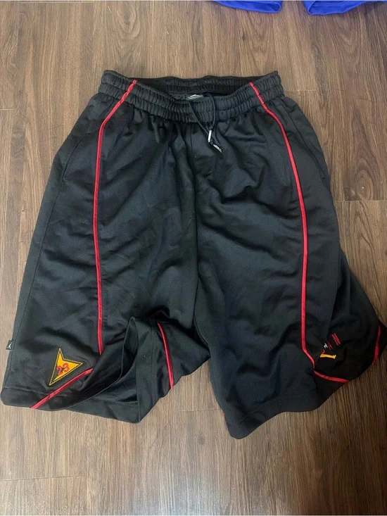 Jordan Black Athletic Shorts with Red Piping