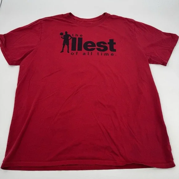 Michael Jordan The Illest Of All Time Flu Game Red T-Shirt Mens Size‎ XXL Nike