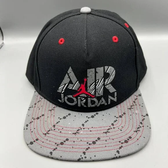 Air Jordan Flight Hat Men Black Gray Jumpman Snap‎ Back Cap