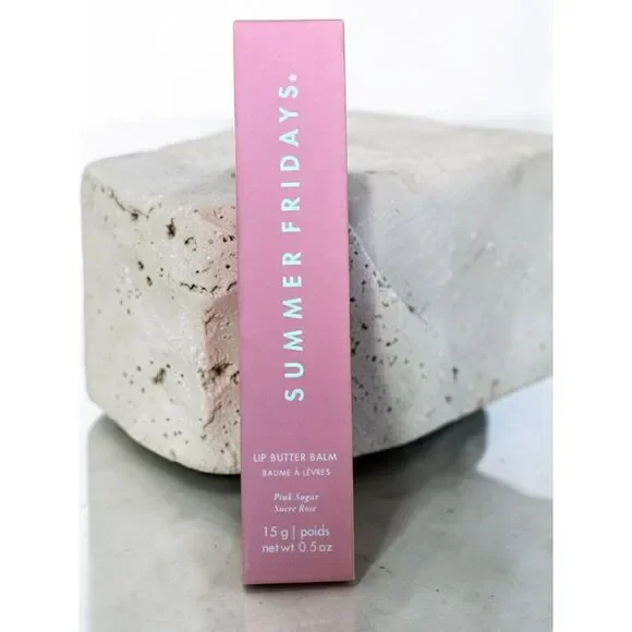 Summer Fridays-Lip Butter Balm Hydration&Shine- Pink Sugar - 0.5oz / 15g - New