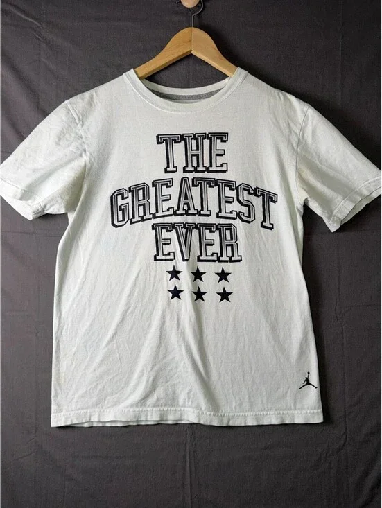 Jordan “The Greatest Ever” T‑Shirt White Men’s M Jumpman Stars Graphic Tee