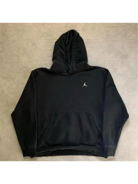 Jordan Hoodie Black White Logo Mens XL