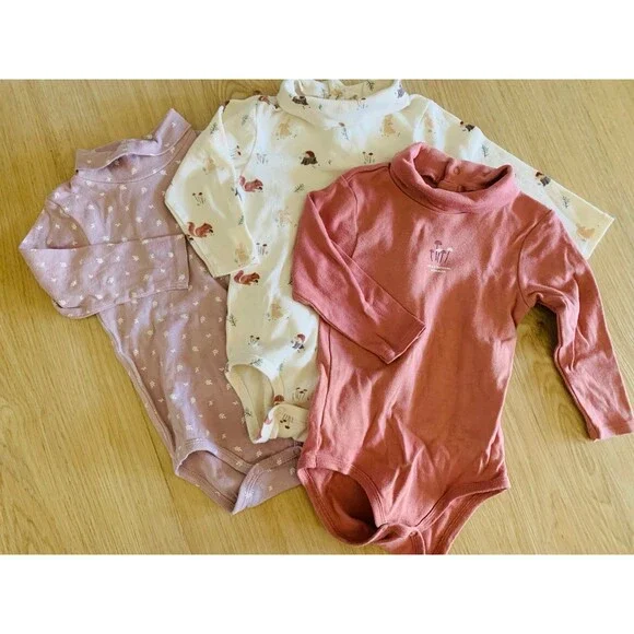 3 Baby onesies long sleeve KIABI 18M