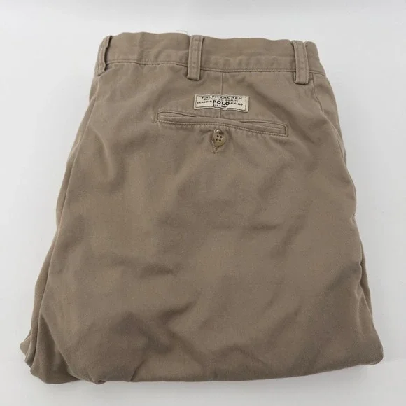 Polo Ralph Lauren Pants Mens 35x30 Khaki Prospect Pant Chino Straight Cotton Tan