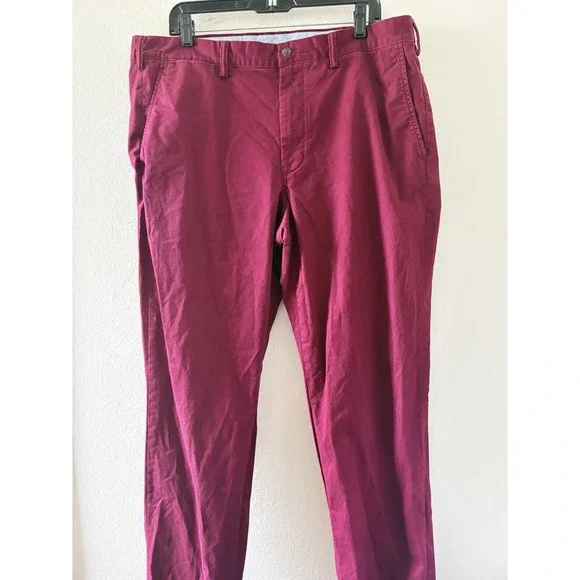 Polo Ralph Lauren The Polo Chino Pants Men's 38x32 Burgundy Stretch Straight Fit