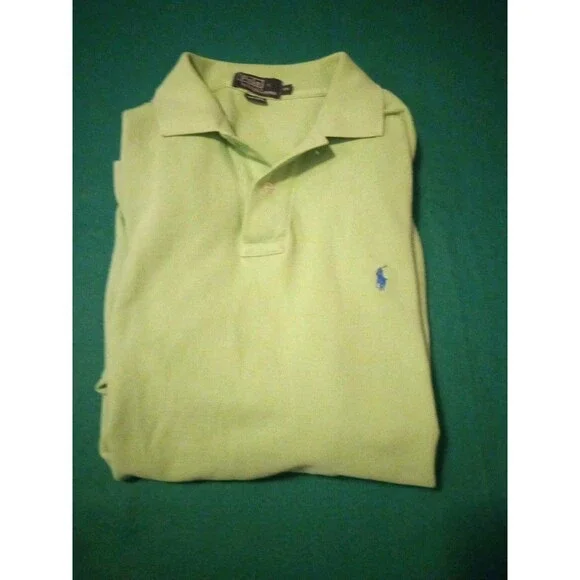 Polo Ralph Lauren Men's 2XL Classic Green 100% Cotton Short Sleeve Polo Shirt