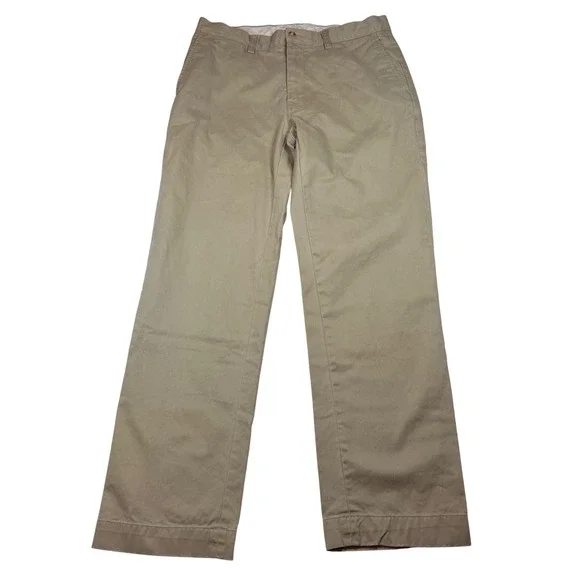 Polo Ralph Lauren Classic Fit Chino Pants Mens 33x30 Tan Khaki Cotton Twill