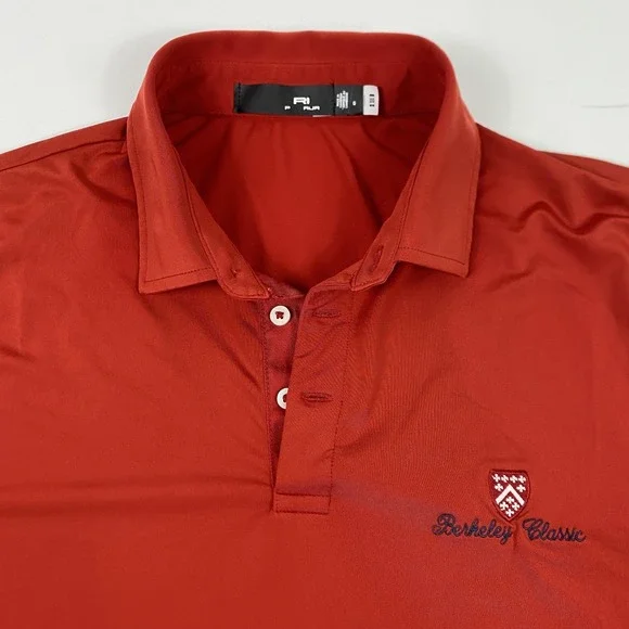 Polo Ralph Lauren RLX Polo Shirt Mens Large Red Berkeley Classic Golf Stretch