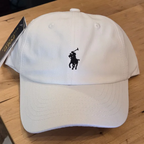 Polo by Ralph Lauren White W/ Black Cap