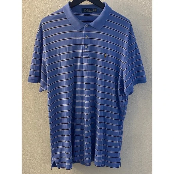Polo Ralph Lauren Polo‎ Size XL Classic Fit Blue Striped Casual Preppy