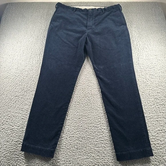 Polo Ralph Lauren Pants Mens 40x32 Slim‎ Fit Navy Corduroy Straight Leg Chino
