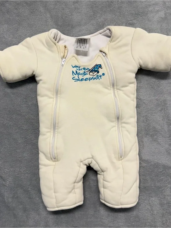 Baby Merlin's Magic Sleepsuit Cream Small Size 3-6 Months 12-18 lbs Cotton