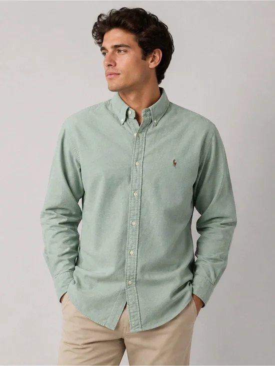 Polo by Ralph Lauren Sage Green Button-Down Oxford Shirt