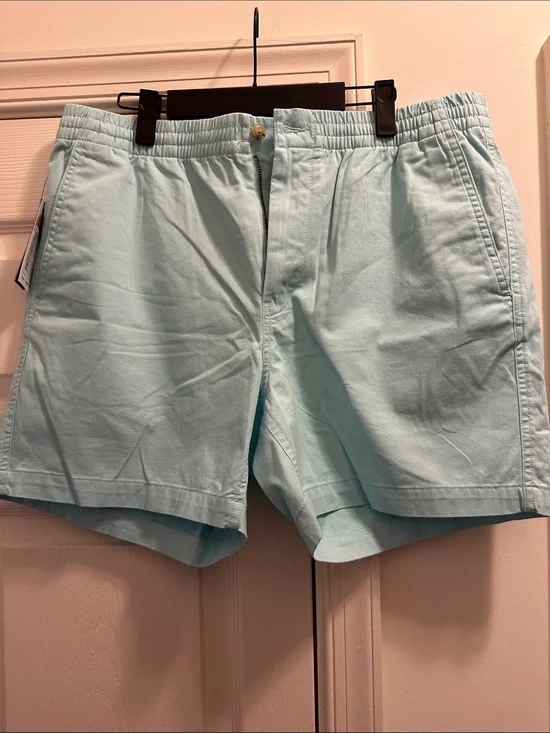 Polo by Ralph Lauren Light Aqua Flat-Front Men's Shorts