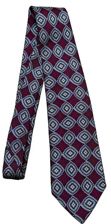 Polo Ralph Lauren 100% Tie Art Deco Medallion Hand Made USA American 57”