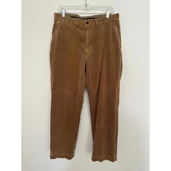 Polo Ralph Lauren Corduroy Pant Men 34x30 Tan Brown Preston Trousers Classic Fit