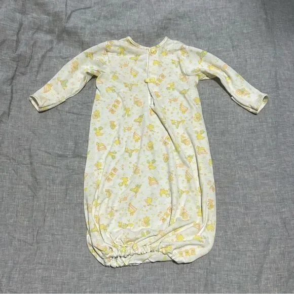 Vintage Carters Layette Size Rayon Yellow Sleep Sack One Piece