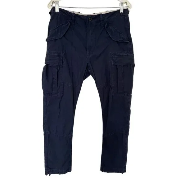 Polo Ralph Lauren Surplus US Division Military Canvas Cargo Pants 30 x 30 Navy
