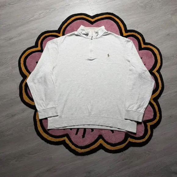 Polo Ralph Lauren Embroidered Logo 1/4 Zip Sweatshirt Size XL