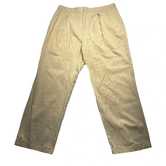 VTG Polo by Ralph Lauren Pastel Silk Cotton Pants 36*32(tag) fits 34*28 Cuffed