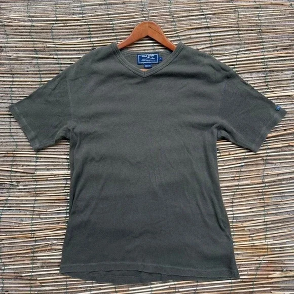 Polo Sport Ralph Lauren‎ Olive Short Sleeve Shirt Size Large Cotton