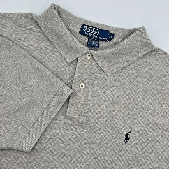 VINTAGE Polo Ralph Lauren Men's XL Polo Gray Short‎ Sleeve - N. Mariana Islands