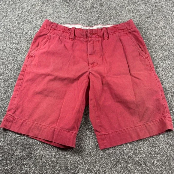 Polo Ralph Lauren Chino Shorts 34x10 Red Cotton Classic Fit Embroidered Pony