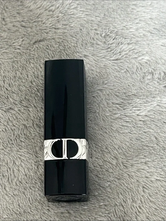 Dior Black Lipstick Case with Silver CD Band