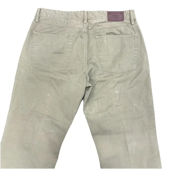 Polo Ralph Lauren Olive Green Pants Mens 34x30 Polo Player Logo Cotton‎