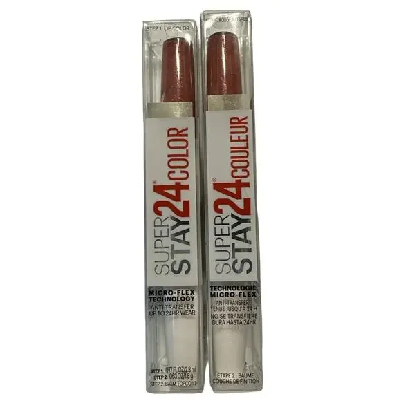 New 2 Maybelline‎ SuperStay 24 2-Step Liquid Lipstick Wear On Wildberry