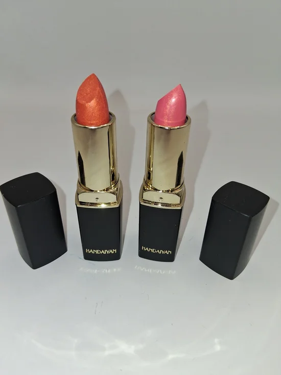 Muse Two-Tone Lipstick Duo — Coral Orange & Shimmer Pink