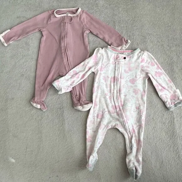 Cloud Island Newborn Long Sleeved Footed Pajamas Bundle