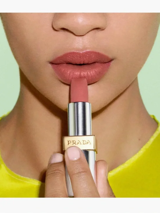Prada Monochrome Hyper Matte Lipstick  Color B02 Quartz Pink Nude