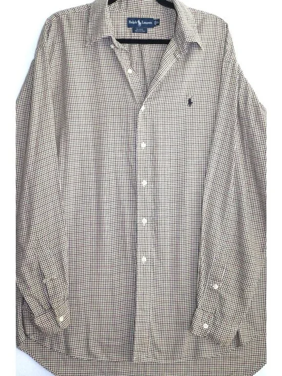 Polo Ralph Lauren Blake Plaid Gingham Check Shirt XL Long Sleeve Old Money