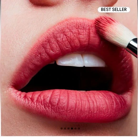 MAC Stay Curious Powder Kiss Lipstick Pinky red