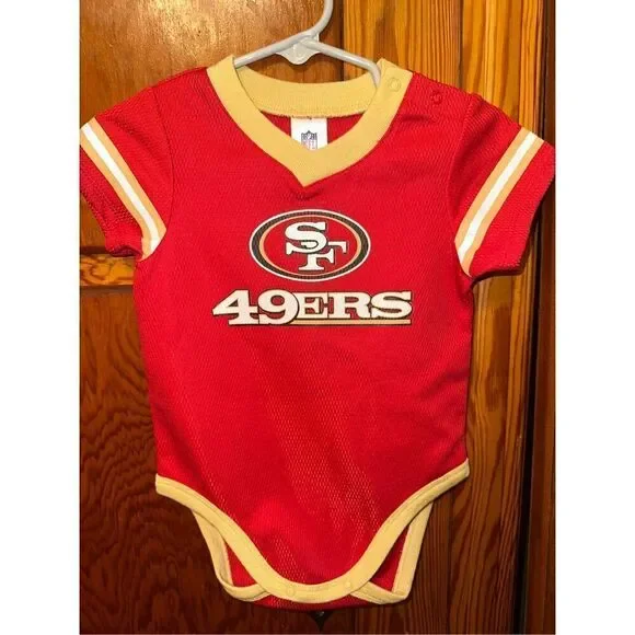 San Francisco 49ers Baby Boys Girls Dazzle Bodysuit NFL team apparel 6-9 Months