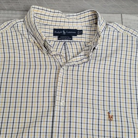 Ralph Lauren Shirt Mens‎ 17½ 34/35 Yarmouth Oxford Pony🐎 Long Sleeve Preppy