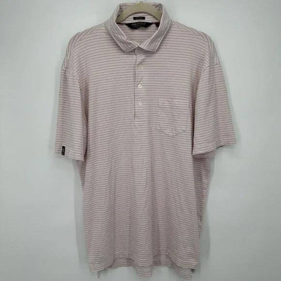 Polo by Ralph Lauren Light Pink Thin-Striped Short Sleeve Polo