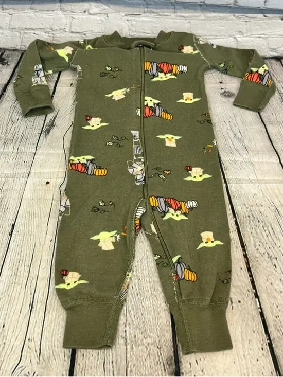 Hanna Anderson Star Wars Mandolorian Fall Pattern Romper