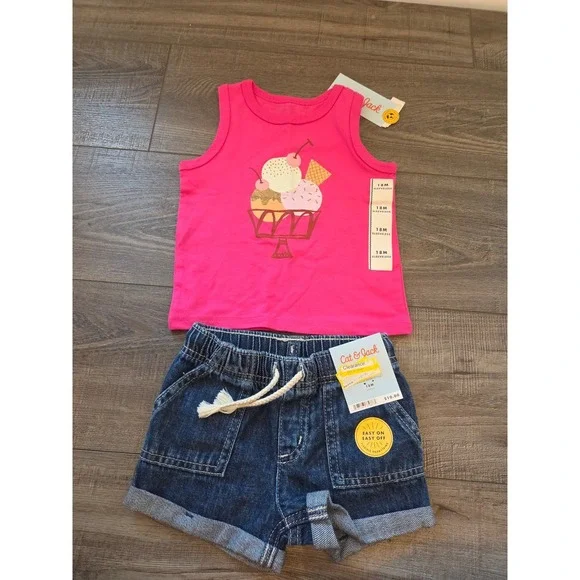 Cat and jack baby girl‎ set 18 mos